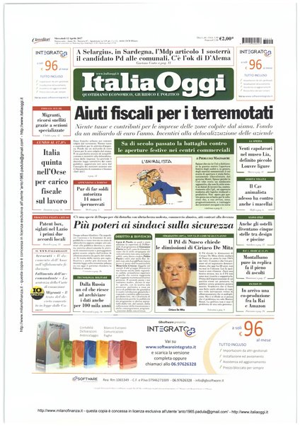 Italia oggi : quotidiano di economia finanza e politica